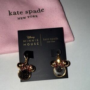 Kate Spade Minnie Mouse Gold and Pink Earrings